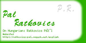 pal ratkovics business card